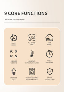 وسادة تدفئة كهربائية للقدمين من المصنع - وسادة تدفئة كهربائية للاستخدام المنزلي مصنوعة من الفلانيل مع حماية من الحرارة الزائدة - Product Image 6