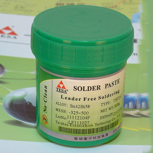 Pasta de soldar Tesa Sn42Bi58 500g sin necesidad de limpieza, sin plomo, para soldadura SMT de placas de circuito. - Product Image 1