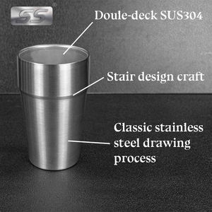 Fabricant chinois de gobelets en acier inoxydable 304 à double couche de haute qualité gobelets isolés minimalistes gobelets avec logo personnalisé - Product Image 5