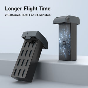 S161MAX Caméra stabilisée 4K <span class=keywords><strong>Mini</strong></span> <span class=keywords><strong>drone</strong></span> jouet pliable FPV <span class=keywords><strong>Pro</strong></span> avec double caméra Jouets en ligne avec moteur sans balais Deux batteries 34 min+ - Product Image 4