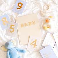 Tarjetas de Hitos para Bebés de un Día a un Año, Juego de Tarjetas de Hitos para Bebés de Papel para Mamás Modernas