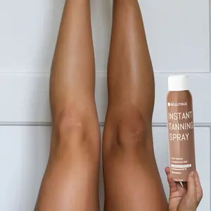 Private Label Self Tanning Water Spray With SPF 15 Sunscreen Natural Tan Bronze Aluminum Can For Body Skin Self Tan Spray