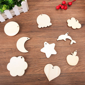 Chips de Madera Redondos Pintados a Mano para Decoración de Paredes de Jardín de Infancia, Manualidades DIY, Decoraciones para Aulas - Product Image 2