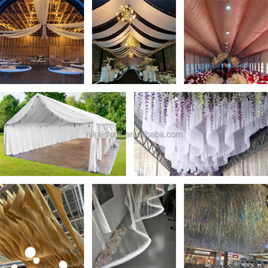 NIKA fait à la main <span class=keywords><strong>pas</strong></span> <span class=keywords><strong>cher</strong></span> <span class=keywords><strong>mariage</strong></span> <span class=keywords><strong>plafond</strong></span> décoration voilage blanc rideau tulle maille <span class=keywords><strong>plafond</strong></span> drapé - Product Image 6