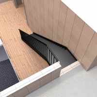 Escalier droit résidentiel extérieur moderne à double poutre en acier au carbone, prêt pour les projets de construction globale