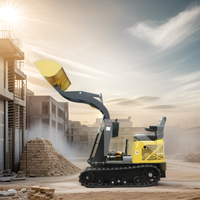 Ant Mini Skid Steer Loader BY135 pour petites exploitations Hydraulique Front Loader Track Engine Motor Core Components Fabriqué en Chine