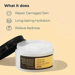 Private label lumaca Mucin 92% riparazione crema viso pelle secca naturale acne-prone Daily Sensitive skin Moisturizer crema viso