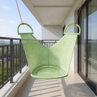 Fauteuil suspendu œuf en corde polyester pour jardin, patio, camping, balcon, maison, mobilier d'extérieur et parc