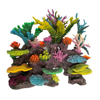Decoración de Acuario de Resina de PU con Aspecto Natural Ecológico, Arrecife de Coral Simulado, Suministros para Peceras