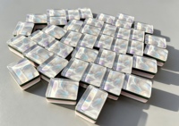 Tuiles de mahjong américaines en acrylique de haute qualité, texture cristal de glace 3D moderne, écologiques, portables, ensemble de mahjong américain à 4 couches