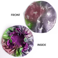 Bonnet de cheveux double couche en satin de soie coloré personnalisé de haute qualité avec logo constellation Vente en gros