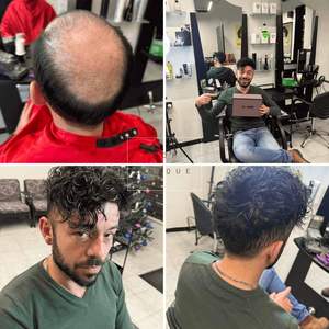 Topunique para tupé de encaje Hombres Remy Hair Natural Black 20% Grey Straight 24mm Single-anudado Invisible 110% Medium 24mm 8x10 - Product Image 4