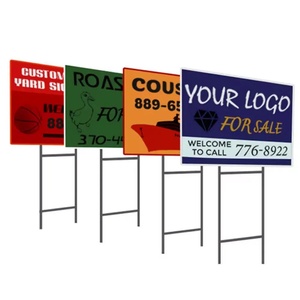 Letrero de Plástico Corrugado Resistente a la Intemperie Personalizado 18x24, Resistente a los Rayos UV, Color Personalizado, Letrero para Jardín con Estacas Metálicas, Impermeable y con Protección UV - Product Image 1