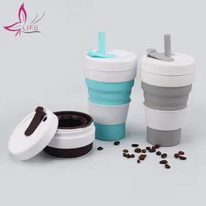 Dụng Cụ Uống Nước Dạng Ống Lồng Bằng Silicon Gấp Gọn Tiện Dụng Cốc Cà Phê Gấp Gọn Ngoài Trời Đa Năng Cốc Silicon Gấp Gọn - Product Image 3