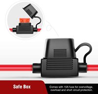 Connecteur de batterie SAE 10AWG SAE vers borne annulaire avec fusible 15A, connecteur rapide SAE 2 broches, câble d'extension 2 pieds
