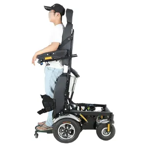 Adjustable All Terrain Automatic Standing Power Foldable Standing And Reclining Electric Wheelchair