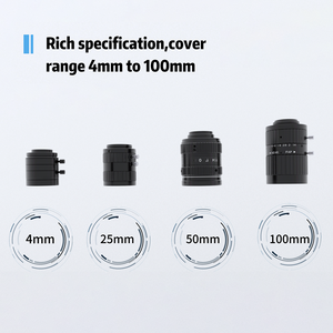 Objectif fixe <span class=keywords><strong>FA</strong></span> à monture C 1/1.8" 5MP 6/8/12/25/50mm pour inspection industrielle par vision artificielle, installation flexible - Product Image 2