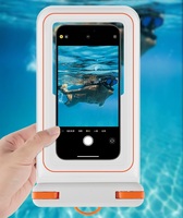 Casing Ponsel Tahan Air Universal IPX8 Ramah Lingkungan TPU Segel Ganda Kantong Kedap Air dengan Tali Gantungan untuk Berenang Menyelam