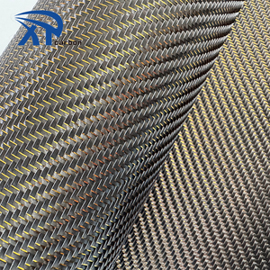 Vàng + Bạc carbon fibre vải vàng bạc chủ đề phản ánh filigreed sợi carbon vải - Product Image 6