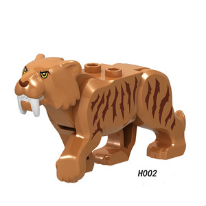 Mattoni da costruzione Tiger Elephant Wolf blocchi compatibili giocattolo per bambini regalo figure di blocchi di animali - Product Image 3