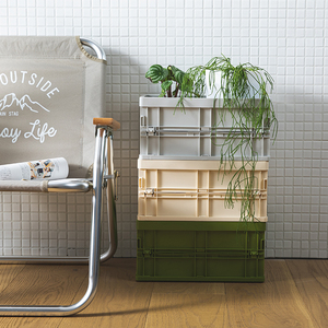 Shimoyama Cắm Trại Hộp Nhựa Có Thể Gập Lại & Stackable Lưu Trữ Thùng Lưu Trữ Ngoài Trời Công Cụ Tổ Chức Bin - Product Image 2
