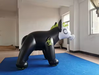 Modèle d'hyène de masque gonflable en PVC personnalisé frais pour jouets de fête d'événement pour adultes