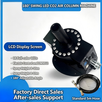 Machine à jet de CO2 LED 18*3W 180 °   Machine à jet de CO2 réglable pour scène de mariage, fête, discothèque, avec contrôle DMX