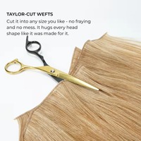 Extensiones de Cabello Humano Genius Weft, Cabello Virgen 100% Remy Chino de Primera Calidad, Doble Trama, para Mujeres