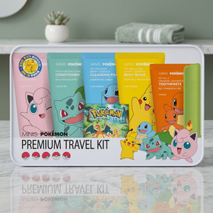 Ensemble de toilette de voyage pour enfants LG Pokemon, brosse à dents en plastique coréenne, shampoing, gel douche, kit d'hygiène portable, cadeau pour enfants, anime - Product Image 3