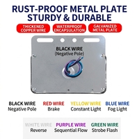 Nouvel éclairage latéral LED 12/24V pour camion et remorque, plaque arrière métallique multicolore, vente en gros