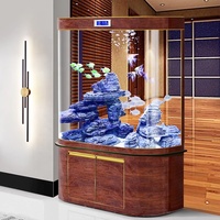 Décoration d'intérieur, aquarium en acrylique ovale rond, colonne, réservoir à poissons