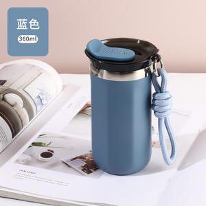Tasse thermos portable à double couche en acier inoxydable 304 de grande valeur tasse à café portable avec corde de cadeau d'affaires pour l'extérieur nouveau - Product Image 6