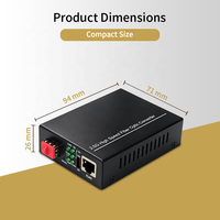 Convertisseur de média fibre optique 2,5G RJ45 2 ports 10 Gbit/s DC5-12V large plage de tension Full Duplex Plug & Play Moule privé Réseau Asie du Sud-Est SH LINK