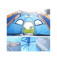 Camping 5 bis 8 Personen Voll automatisch Sechseckig Frei, um ein schnell öffnendes tragbares Zelt zu bauen