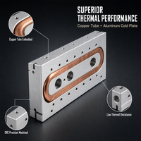 Plaque de refroidissement liquide en cuivre intégré sur mesure pour module de puissance IGBT, onduleur, alimentation semi-conductrice