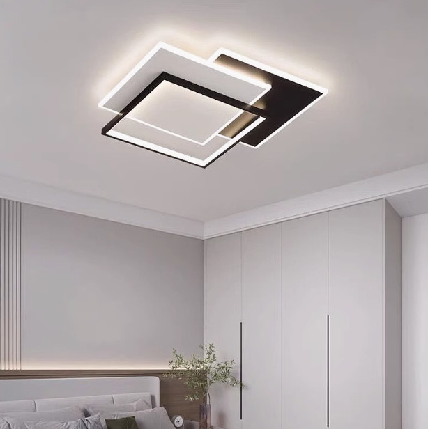 High Quality Home Decorative Surface Mounted Remote Control Dimmable Square Led Ceiling Light for Living Room