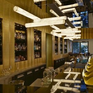 Lustre moderne en albâtre <span class=keywords><strong>Cora</strong></span>, lampes suspendues de luxe dorées, luminaire suspendu en marbre pour salon - Product Image 3