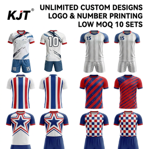 Uniforme <span class=keywords><strong>de</strong></span> Fútbol Personalizado con Logotipo Bordado, <span class=keywords><strong>Camiseta</strong></span> <span class=keywords><strong>de</strong></span> Fútbol Sublimada, Pantalones Cortos <span class=keywords><strong>de</strong></span> Fútbol - Product Image 6