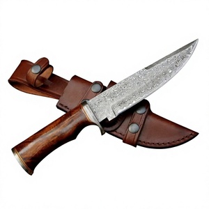 Couteau de chasse et de survie Bowie de haute qualité, édition spéciale, en acier inoxydable avec manche en bois, couteaux Bowie OEM à vendre - Product Image 6