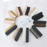 Ensemble de brosses de nettoyage pour chaussures de sport, avec manche en bois, poils doux, moyens ou durs, logo personnalisé, fabrication en usine