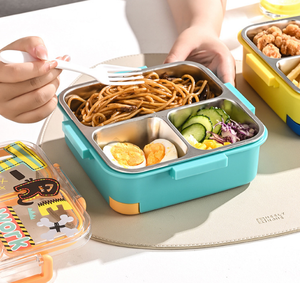 2026 Luxury <b>Lunch</b> <b>Box</b> Set Wholesale Custom Logo Multi Layer Stackable Bento <b>Box</b> for Kids School Food Storage Container Handle - Product Image 6