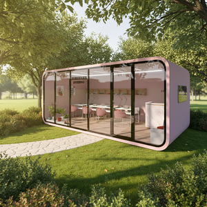 Casa Contenedor Prefabricada Modular Transpirable de 11 Metros, con Panel Metálico Grueso en Relieve, para Uso en Oficinas, Tiendas y Restaurantes - Product Image 1