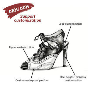 Fabricante OEM/ODM, Diseño Personalizado, Zapatos de Baile Latino de Piel de Oveja para Mujer, Tacones de Aguja Sexys, Botas de Baile de Salón para Fiesta, Tacones Altos - Product Image 1