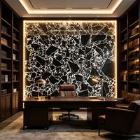 Grandes dalles de marbre noir Calacatta naturel de qualité supérieure pour sols résidentiels, murs, comptoirs, tables basses, design d'intérieur de villa
