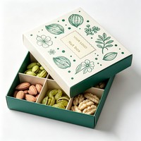 Boîte d'emballage en carton blanc écologique en gros pour sushis, snacks, noix, chocolat, de haute qualité, avec encre de soja