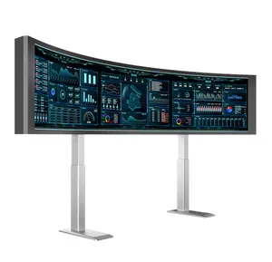 Kesino fabrica Monitor de escritorio doble de altura ajustable soporte de monitor de ordenador vertical soporte de Accesorios de escritorio de consola vertical