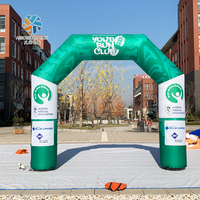 Arche gonflable inclinée pour marathon, portable, en Oxford, départ/arrivée, publicité, arche gonflable pour événements, vente chaude