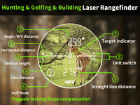 Télémètre laser professionnel pour le golf, grossissement 6X, étanche IPX4, en plastique ABS, mesure longue distance pour le golf/la chasse