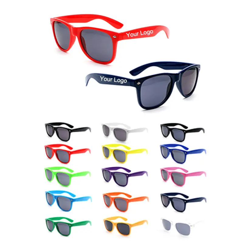 2023 Groothandel Aangepaste Promotie Zonnebril Promo Gafas De Sol Custom Pc Uv400 Zonnebril Met Logo