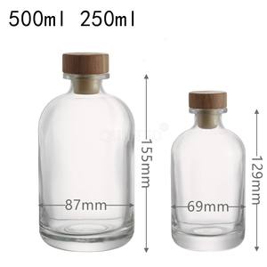 18 ans Vente en gros Bouteille <span class=keywords><strong>de</strong></span> gin en verre <span class=keywords><strong>de</strong></span> <span class=keywords><strong>liqueur</strong></span> vodka tequila vide classique clair avec liège - Product Image 2